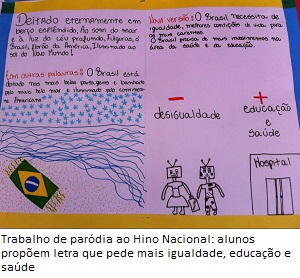 paródia ao Hino