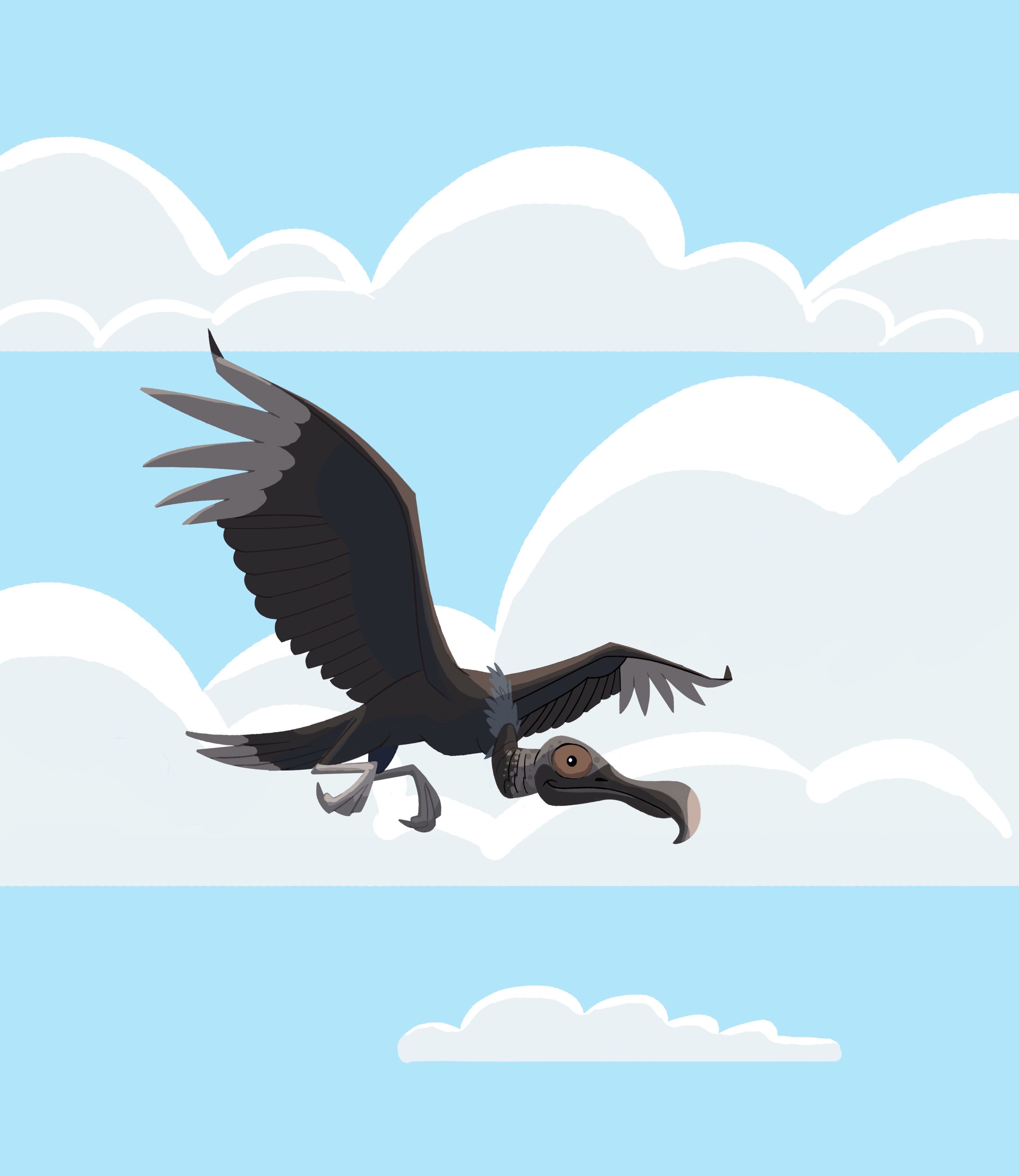 Ilustração de um urubu