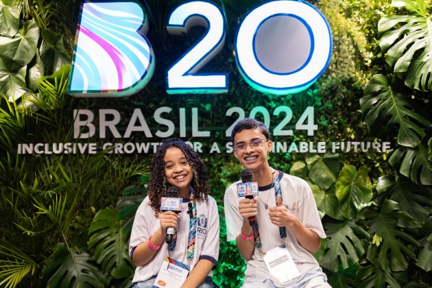Alunos Andar no B20 corpo notícia Audiovisual G20 Brasil