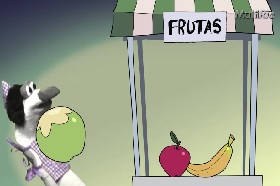 A barraca de frutas
