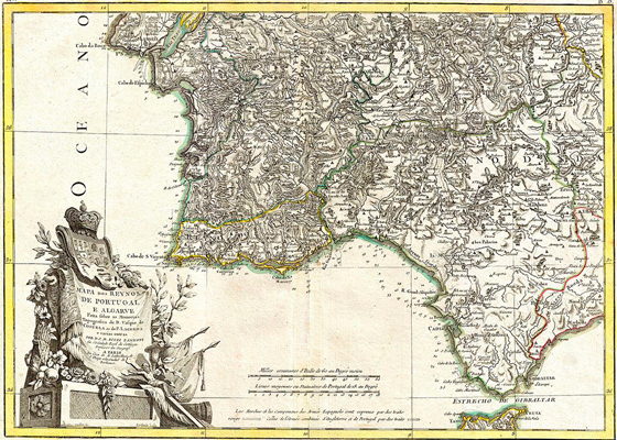 Mapa Portugal 1775 t